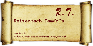 Reitenbach Tamás névjegykártya